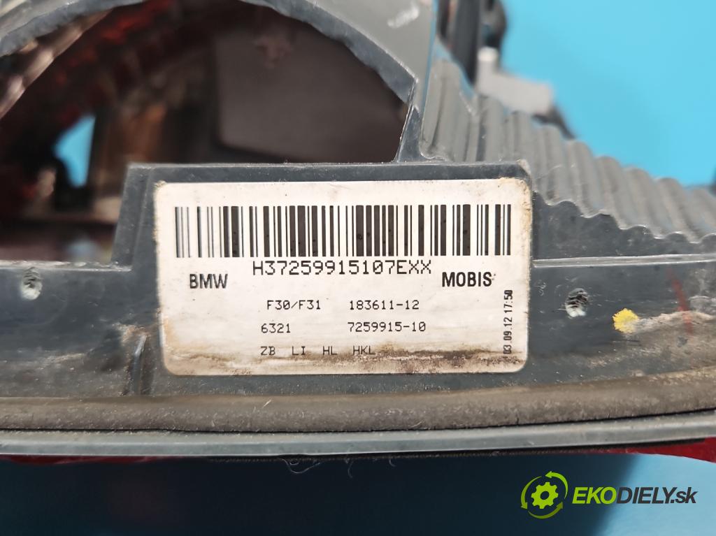 Bmw 3 F30 2011-2018 2.0d 184hp manual 135 kW 1995 cm3 5- svetlo / reflektor zadné ľavé 7259915 (Kľučka dverí ostatné)