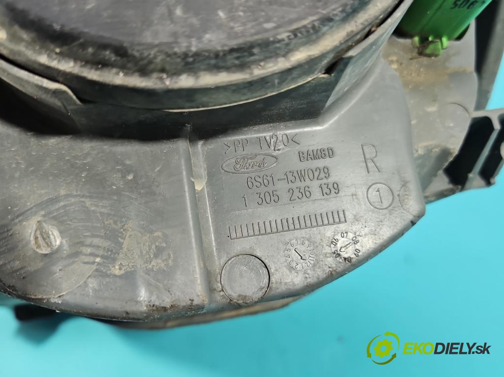 Ford Fiesta Mk6 2002-2008 1.4 16v 80 HP manual 59 kW 1388 cm3 3- Reflektor: pravý 6S61-13W029-AD (Svetlo predné pravé)