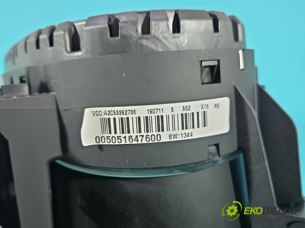 Alfa romeo Giulietta 1.4 T 170 HP manual 125 kW 1368 cm3 5- prístrojovka/ budíky 50516476 (Prístrojová doska)