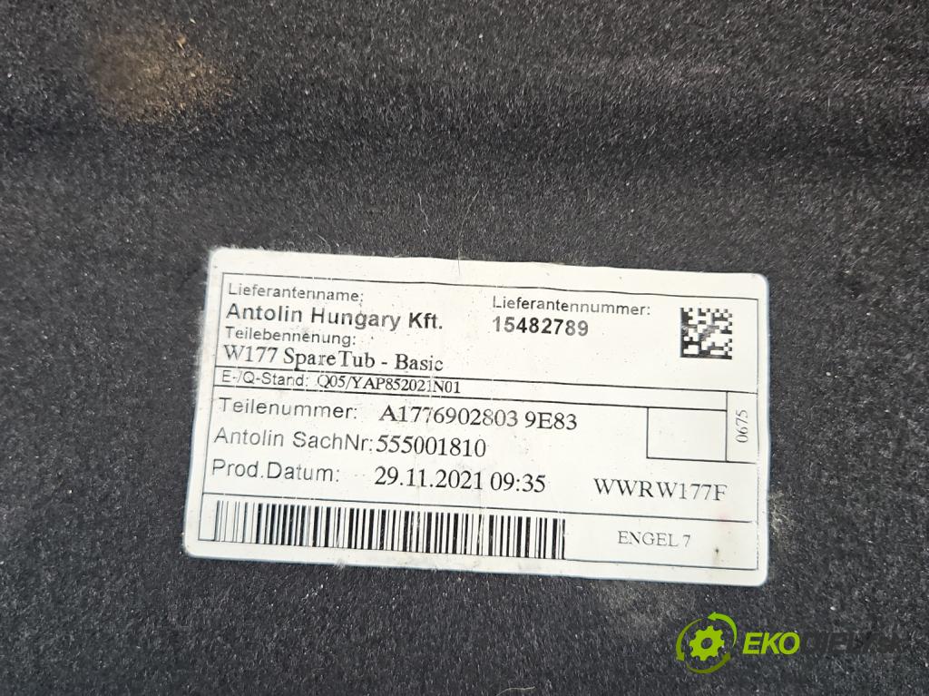 Mercedes CLA C118/X118 2019-2025 1.3b: 163 HP automatic 120 kW 1300 cm3 4- koberec do auta kufra: A1776902803