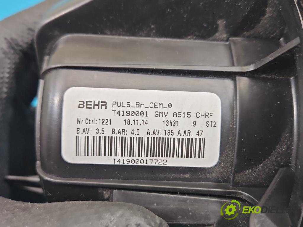 Citroen C3 II 2009-2016 1.2 Pure Tech: 82 HP manual 60 kW 1199 cm3 5- ventilátor vzduchu T4190001