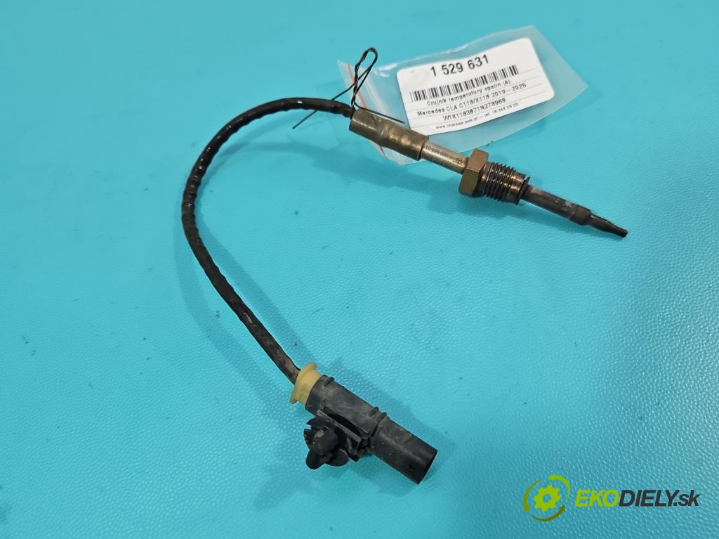 Mercedes CLA C118/X118 2019-2025 1.3b: 163 HP automatic 120 kW 1300 cm3 4- snímač teploty: výfukové A0009050112 (Snímač)