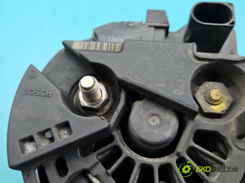 Audi A3 8L 1996-2003 1.8 T 150 HP automatic 110 kW 1781 cm3 3- Alternator 028903028E (Alternátor)