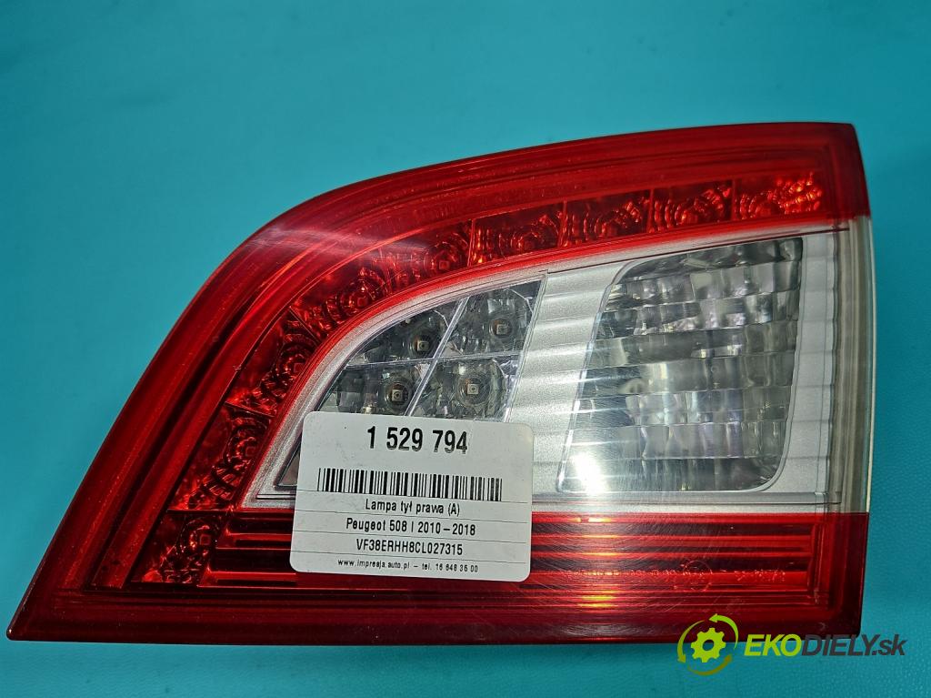 Peugeot 508 I 2010-2018 2.0 HDI 163 HP manual 120 kW 1997 cm3 5- svetlo / reflektor zadné pravé 9686780680 (Kľučka dverí ostatné)