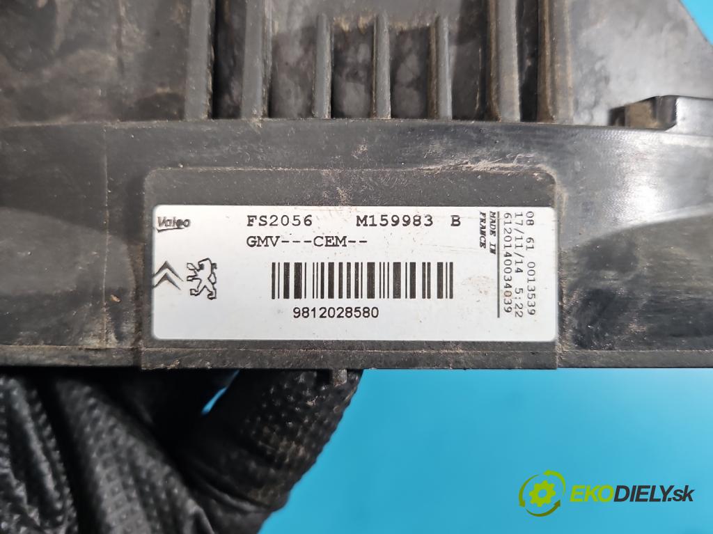 Citroen C3 II 2009-2016 1.2 Pure Tech 82 hp manual 60 kW 1199 cm3 5- ventilátor chladič 9812028580