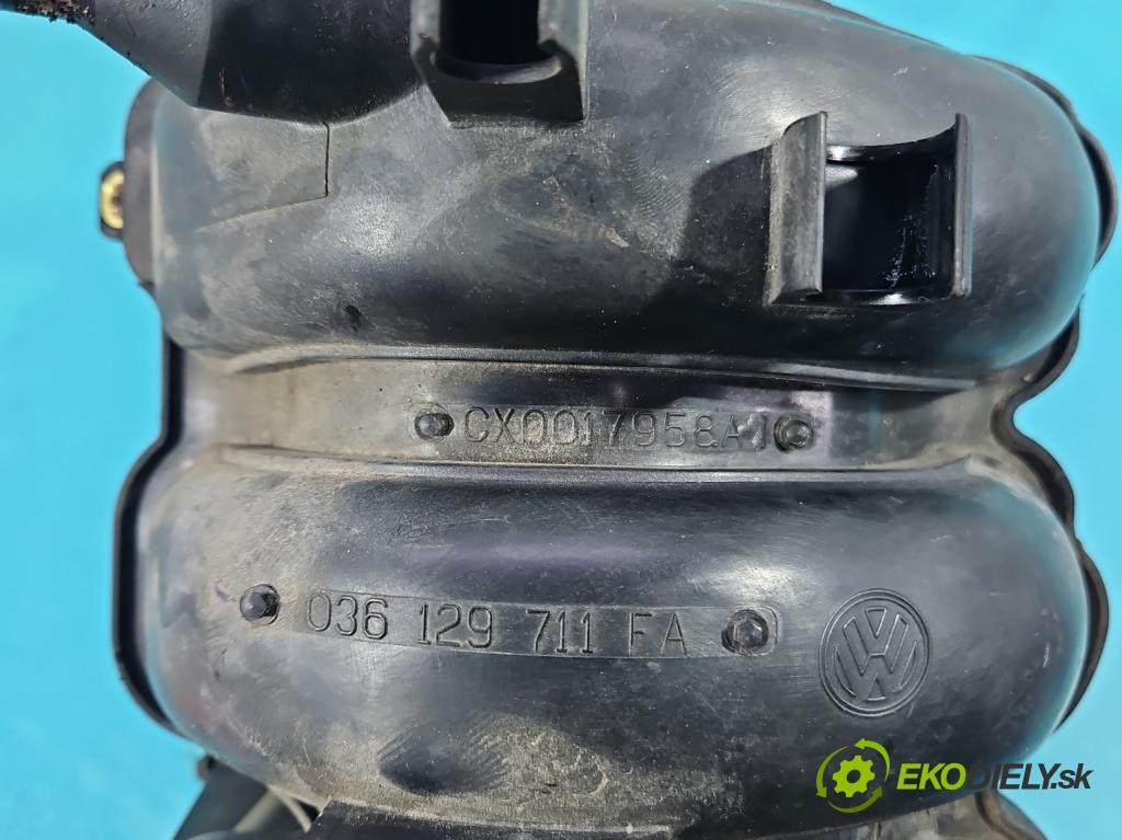 Seat Leon I 1999-2005 1.6 16v 105 HP manual 77 kW 1598 cm3 5- zvod nasávací 036129711FA (Sacie potrubie)