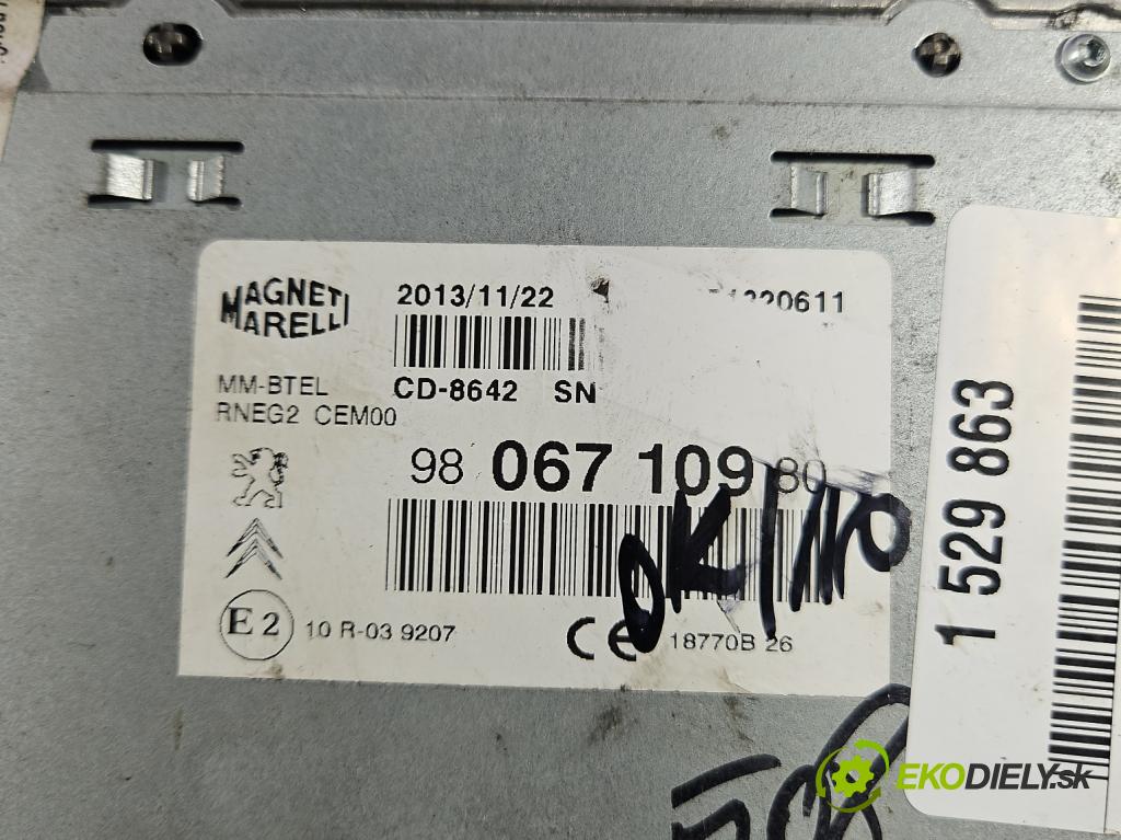 Peugeot 508 I 2010-2018 2.0 HDI 163 HP manual 120 kW 1997 cm3 5- Radio originál 9806710980