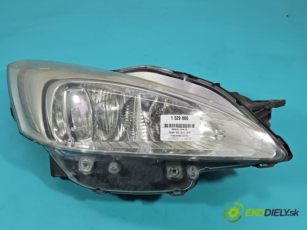 Peugeot 508 I 2010-2018 2.0 HDI 163 HP manual 120 kW 1997 cm3 5- Reflektor: pravý 9678393080 (Svetlo predné pravé)