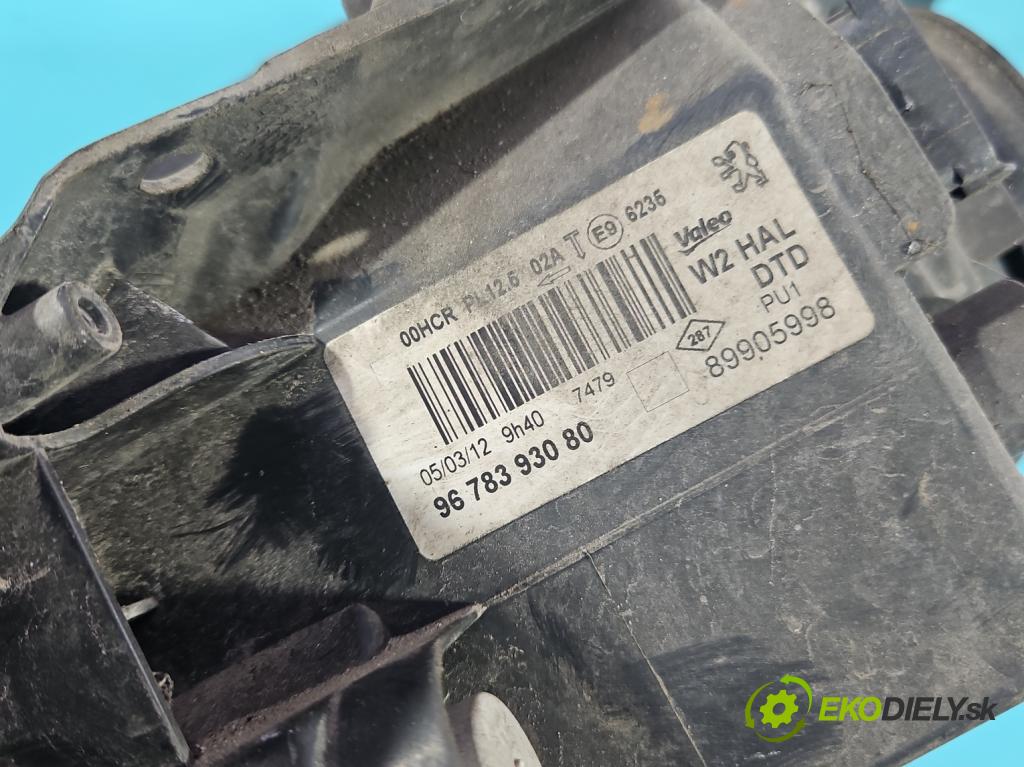 Peugeot 508 I 2010-2018 2.0 HDI 163 HP manual 120 kW 1997 cm3 5- Reflektor: pravý 9678393080 (Svetlo predné pravé)