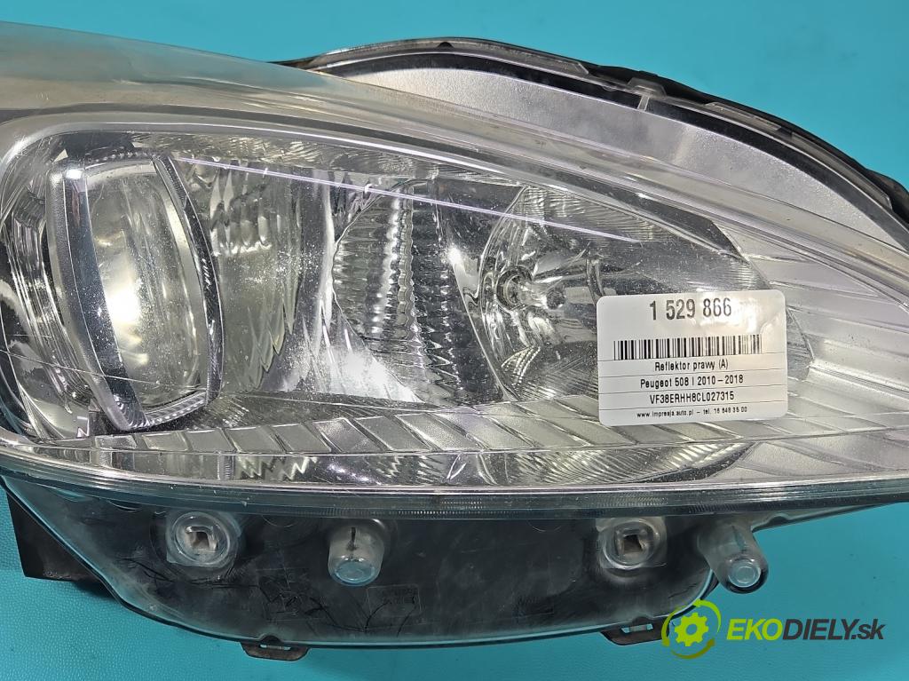 Peugeot 508 I 2010-2018 2.0 HDI 163 HP manual 120 kW 1997 cm3 5- Reflektor: pravý 9678393080 (Svetlo predné pravé)