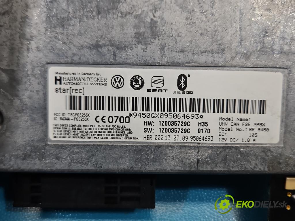 Skoda Superb II 2008-2015 2.0 TDI 170 HP automatic 125 kW 1968 cm3 5- riadiaca jednotka ostatné 1Z0035729C
