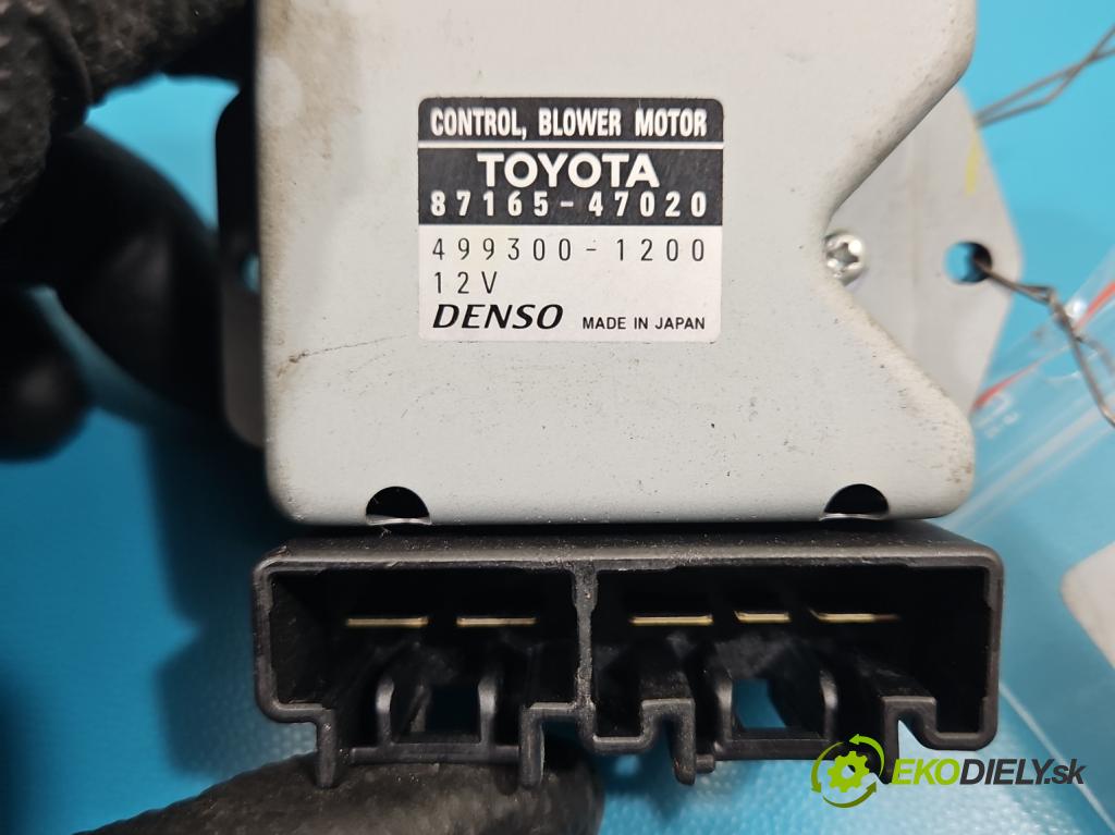 Toyota Prius II XW20 2003-2009 1.5b: 77 HP automatic 57 kW 1497 cm3 5- rezistor 87165-47020