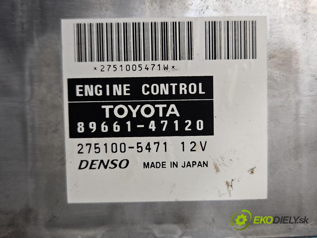 Toyota Prius II XW20 2003-2009 1.5b: 77 hp automatic 57 kW 1497 cm3 5- řídící jednotka 89661-47120