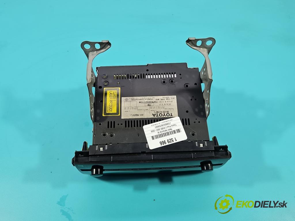Toyota Prius II XW20 2003-2009 1.5b: 77 HP automatic 57 kW 1497 cm3 5- Radio originál 86120-47240