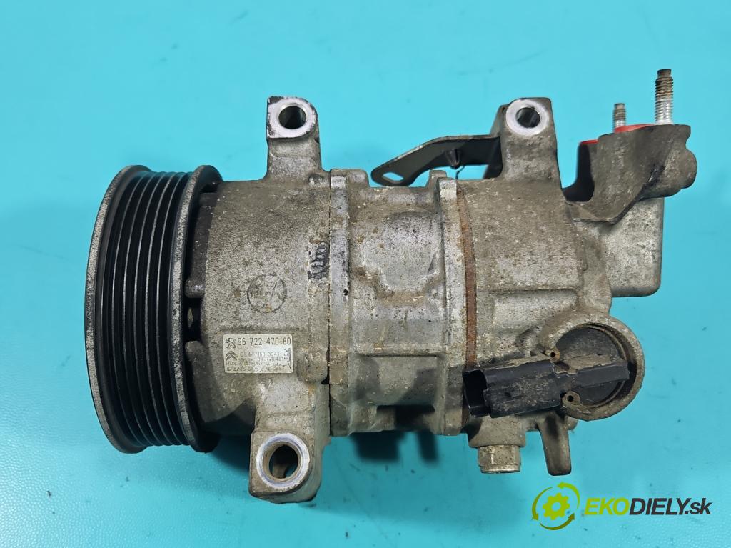 Citroen C3 II 2009-2016 1.2 Pure Tech: 82 HP manual 60 kW 1199 cm3 5- Kompresor: klimatizácie 9672247080 (Kompresor klimatizácie)