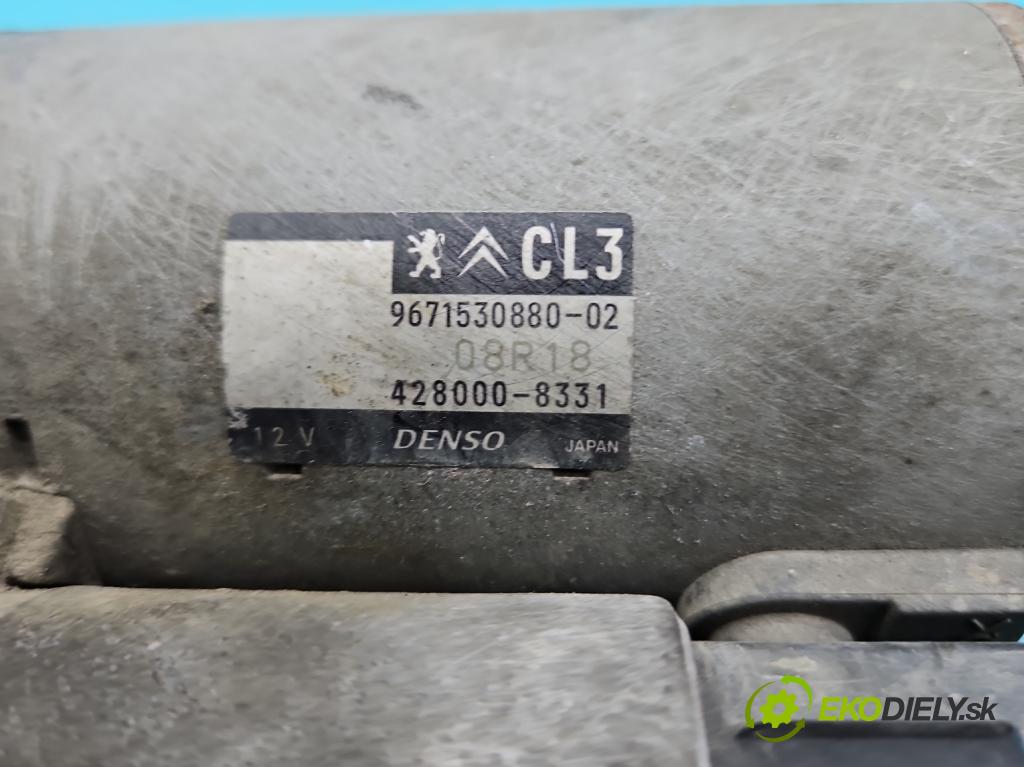 Citroen C3 II 2009-2016 1.2 Pure Tech 82 hp manual 60 kW 1199 cm3 5- startér: 9671530880-02 (Startér)