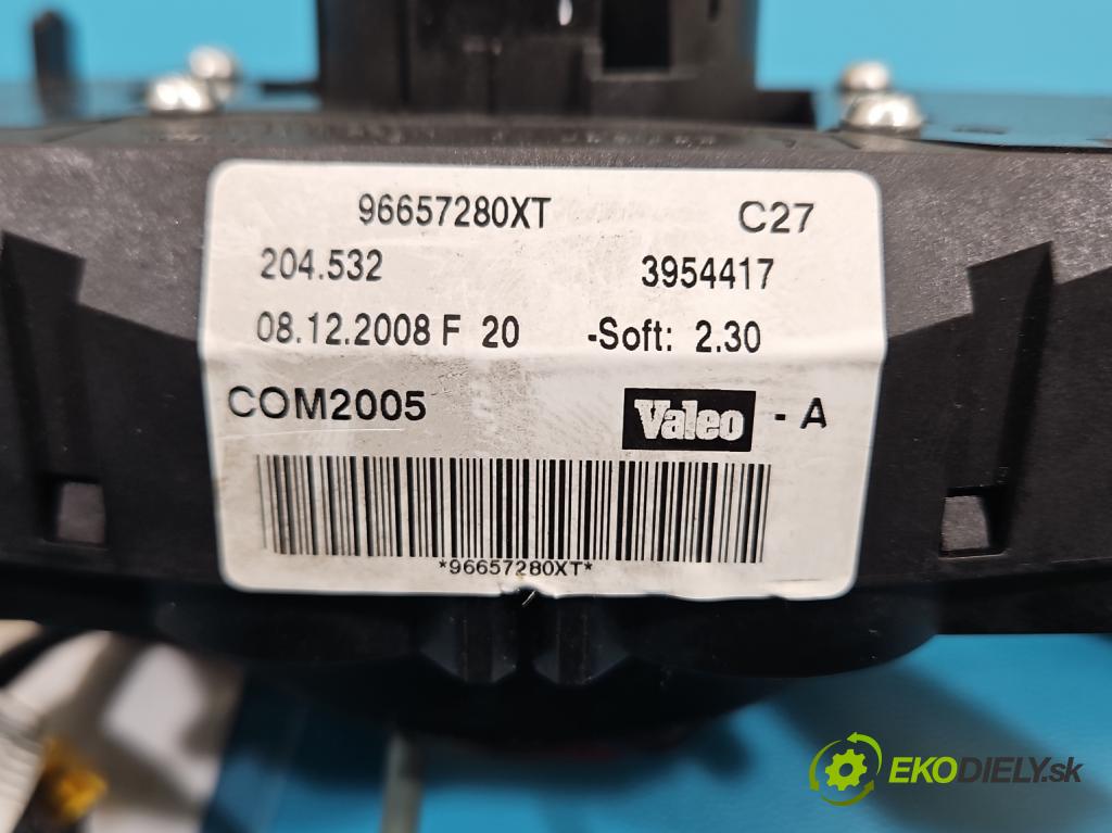 Peugeot 207 1.6 hdi 90 HP manual 66 kW 1599 cm3 5- prepínač komplex: 96657280XT (Prepínacie páčky pod volantom)