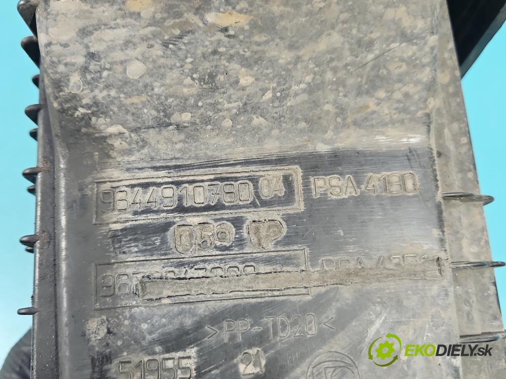 Peugeot 508 I 2010-2018 2.0 HDI 163 HP manual 120 kW 1997 cm3 5- obal filtra vzduchu 9644910780 (Obal vzduchového filtra)