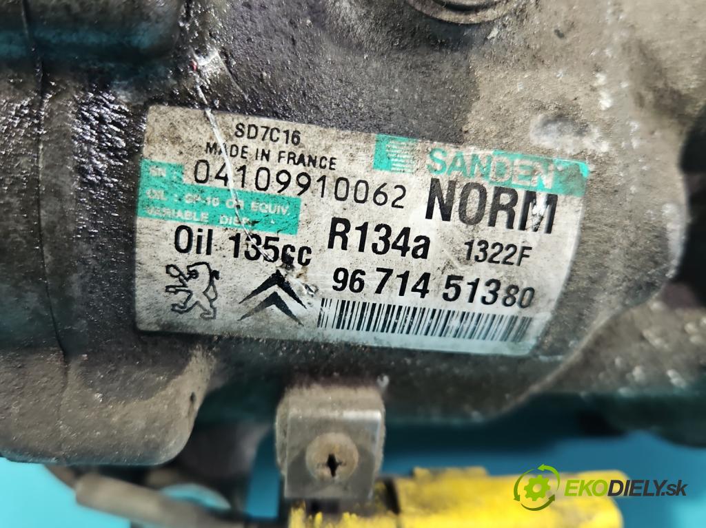 Peugeot 5008 I 2009-2017 2.0 HDI 150 HP manual 110 kW 1997 cm3 5- Kompresor: klimatizácie 9671451380 (Kompresor klimatizácie)