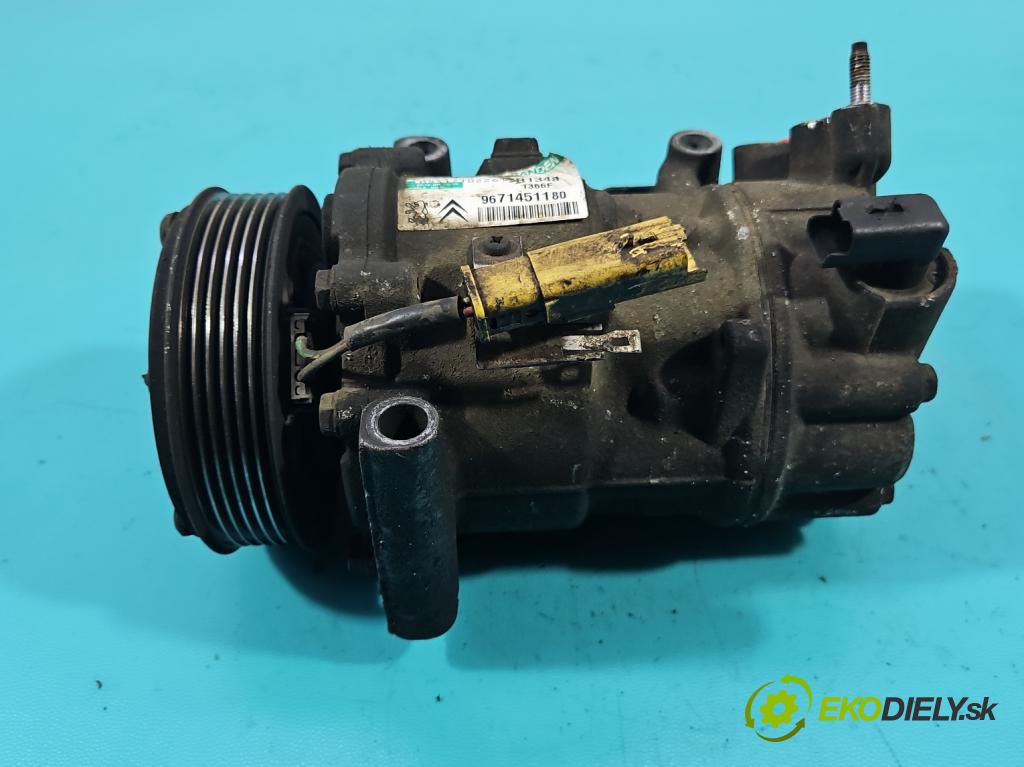 Peugeot 508 I 2010-2018 2.0 HDI 163 HP manual 120 kW 1997 cm3 5- Kompresor: klimatizácie 9671451180 (Kompresor klimatizácie)