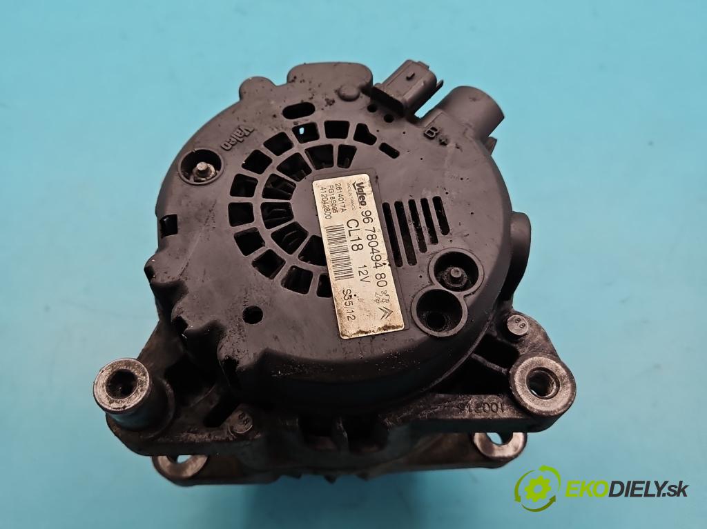 Peugeot 508 I 2010-2018 2.0 HDI 163 hp manual 120 kW 1997 cm3 5- Alternator 9678049480 (Alternátor)
