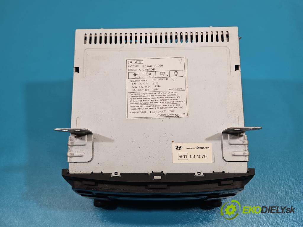 Hyundai I30 I 2007-2012 1.6 crdi 115 HP manual 84.6 kW 1582 cm3 5- Radio originál 96160-2L200
