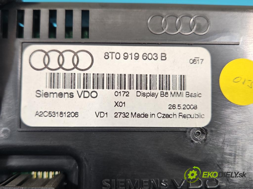 Audi A4 B8 2007-2015 2.0 TDI (CAGA) 143 HP manual 105 kW 1968 cm3 5- Zobrazit: 8T0919603B (Prístrojová doska)