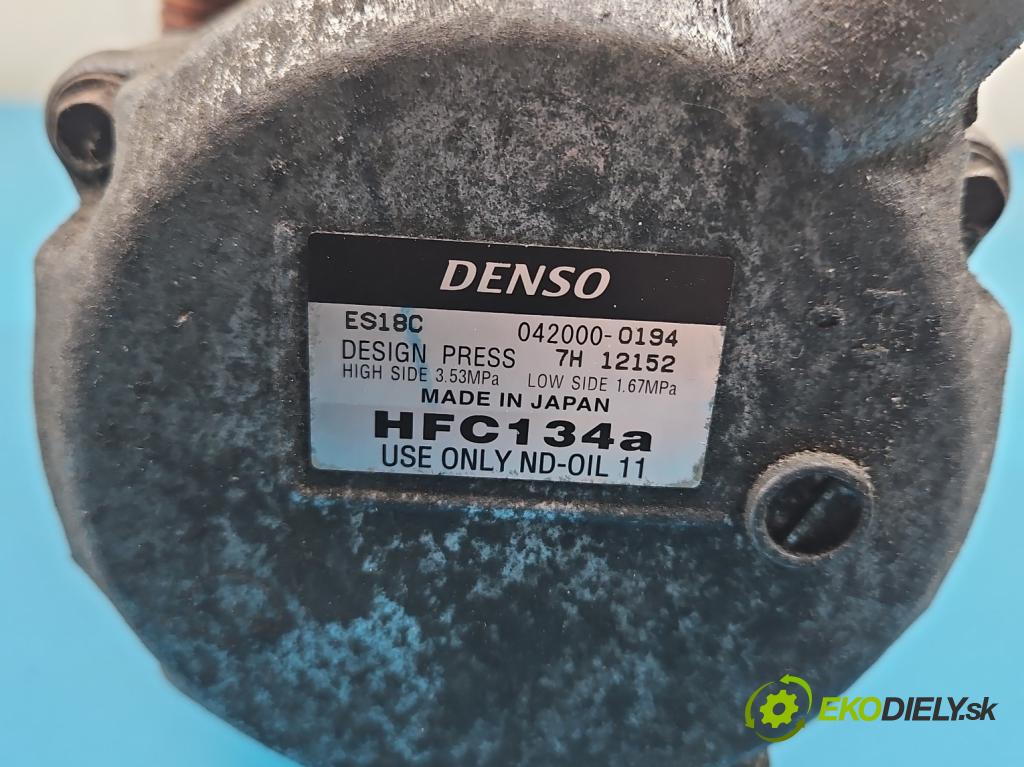 Toyota Prius II XW20 2003-2009 1.5b: 77 HP automatic 57 kW 1497 cm3 5- Kompresor: klimatizácie 042000-0194 (Kompresor klimatizácie)