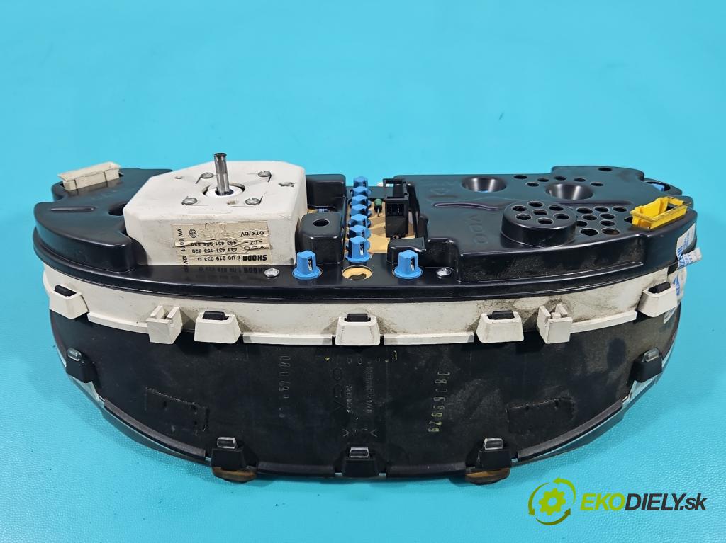 Skoda Felicia 1.3 mpi 54 HP manual 40 kW 1289 cm3 5- prístrojovka/ budíky 6U0919033G (Prístrojová doska)