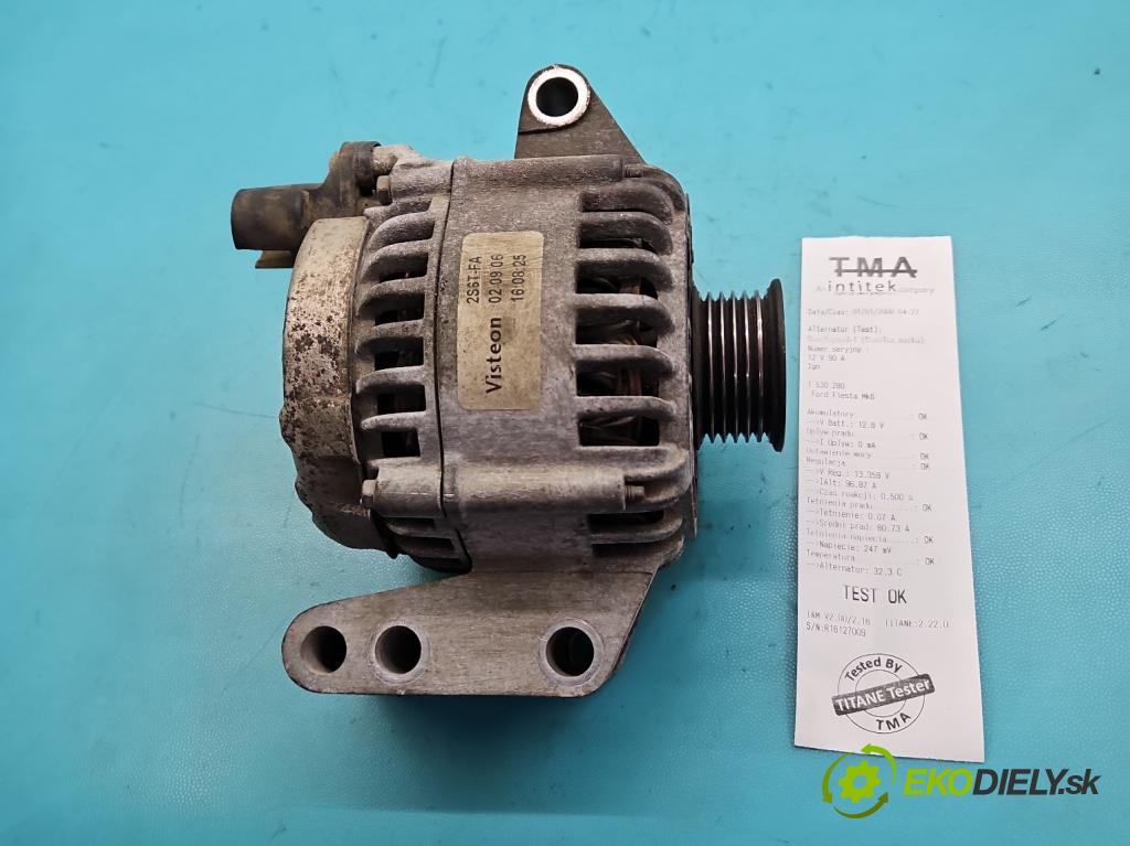 Ford Fiesta Mk6 2002-2008 1.3 69KM manual 51 kW 1299 cm3 5- Alternator 2S6T-FA (Alternátor)