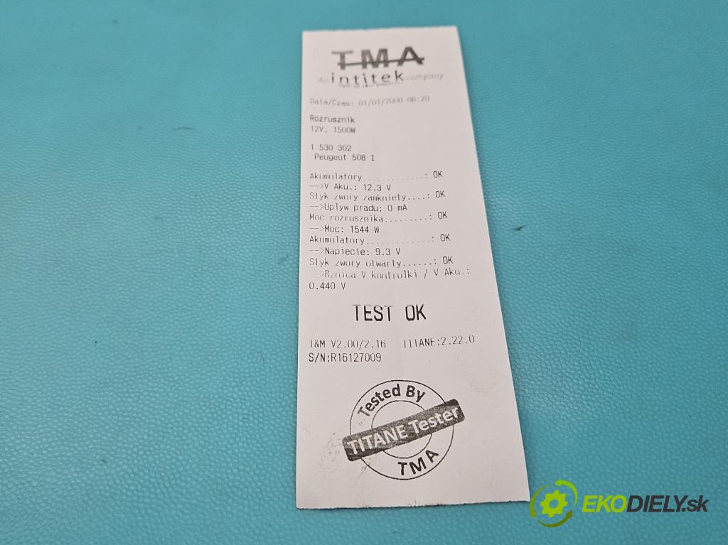 Peugeot 508 I 2010-2018 2.0 HDI 163 hp manual 120 kW 1997 cm3 5- startér: D7R26 (Startér)