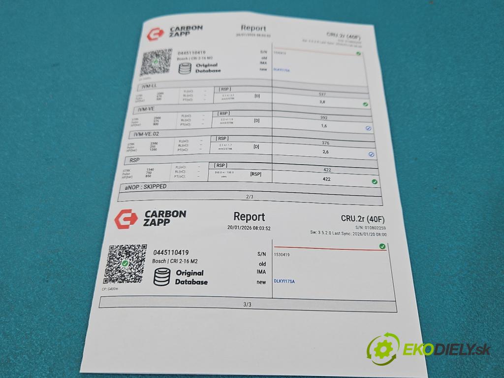 Fiat Freemont 2.0 JTD 170 HP automatic 125 kW 1956 cm3 5- vstrek 0445110419 (Vstrekovač paliva)