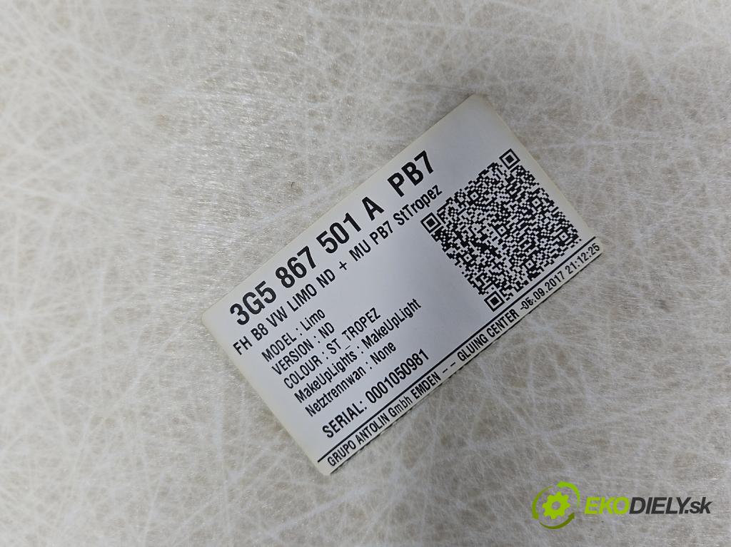 Vw Passat B8 2014 - Do tlaku / sedan