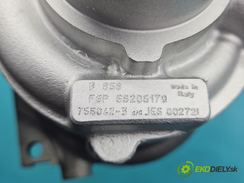 Fiat Croma II 2005-2010 1.9 jtd 120 HP manual 88 kW 1910 cm3 5- turbodúchadlo, turbo repasovaná 755042-3