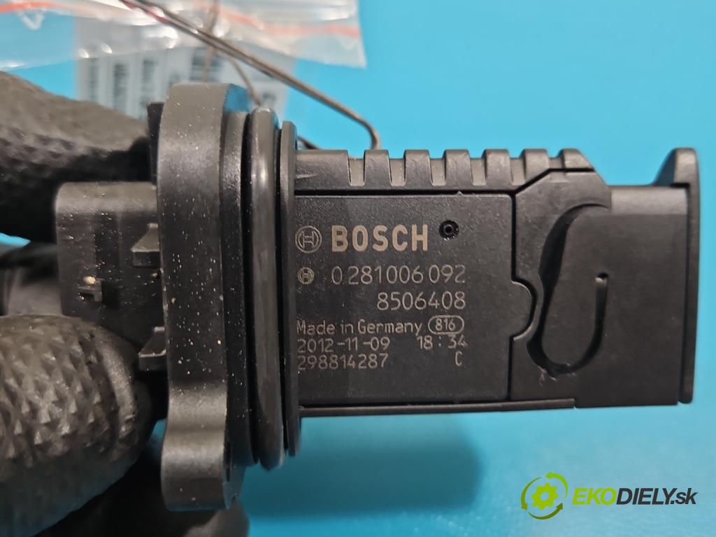 Bmw 3 F30 2011-2018 2.0d 184hp manual 135 kW 1995 cm3 5- průtokoměr: 0281006092 (Váha vzduchu)