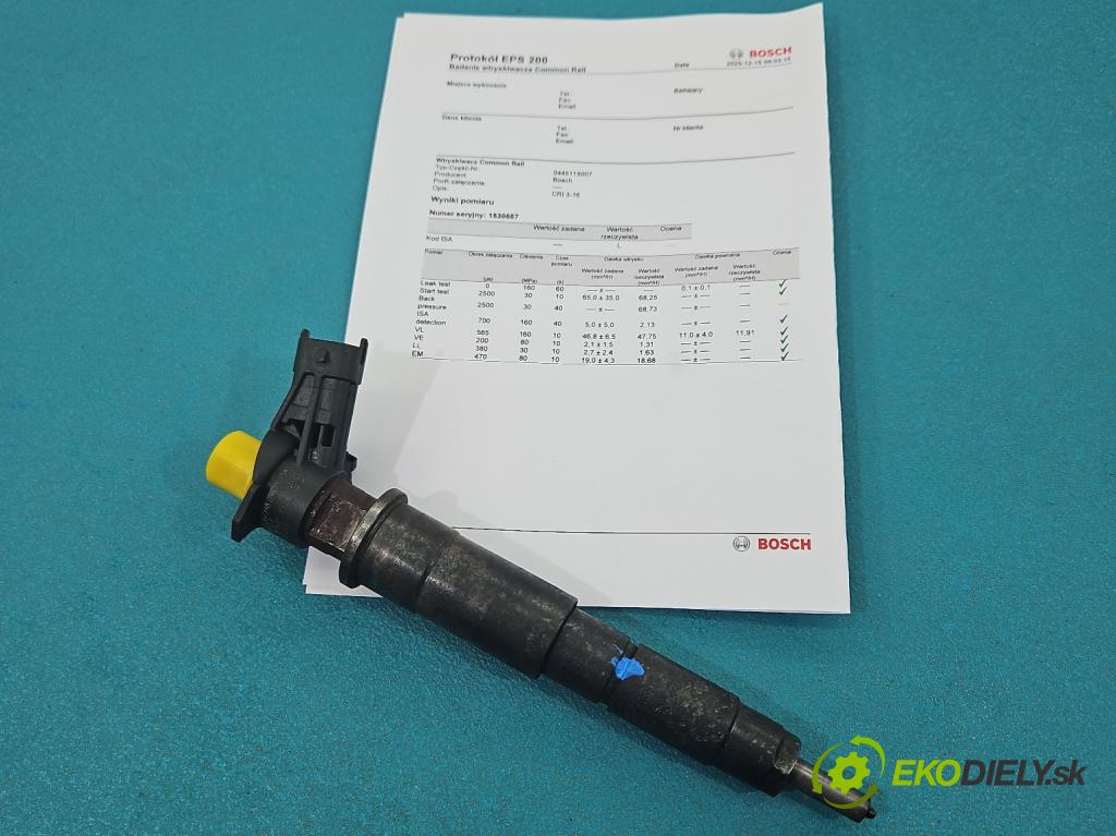 Nissan Primastar 2001-2014 2.0 dci 114 HP manual 84 kW 1995 cm3 5- vstrek 0445115007 (Vstrekovač paliva)