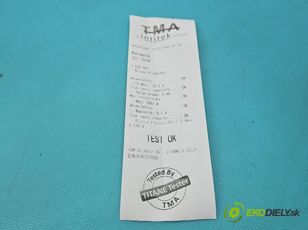 Nissan Primastar 2001-2014 2.0 dci 114 HP manual 84 kW 1995 cm3 5- štartér 458291 (Štartér)