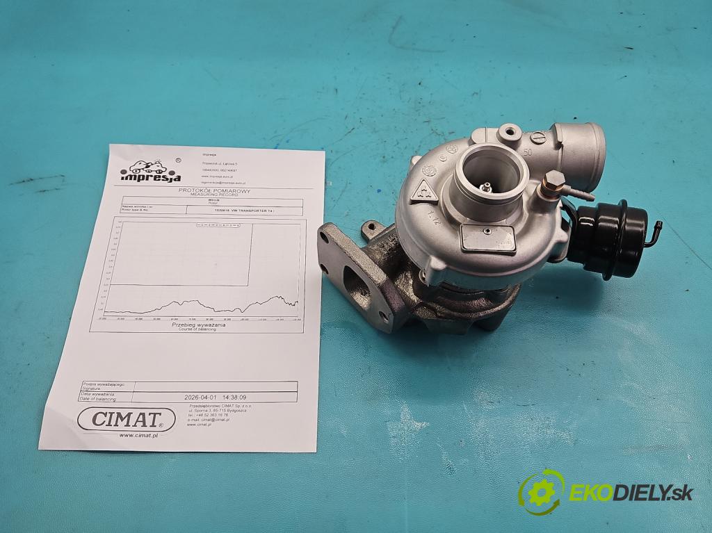 Vw Transporter T4 1990-2003 2.5 TDI AJT 88 hp manual 65 kW 2461 cm3 5- Turbodmychadlo repasováno K14 7018