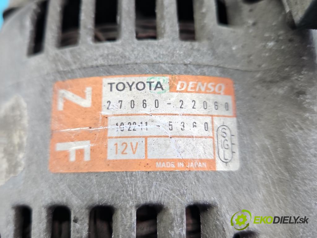 Toyota Corolla E11 1997-2002 1.4 vvti 97KM manual 71 kW 1398 cm3 3- Alternator 27060-22060 (Alternátor)
