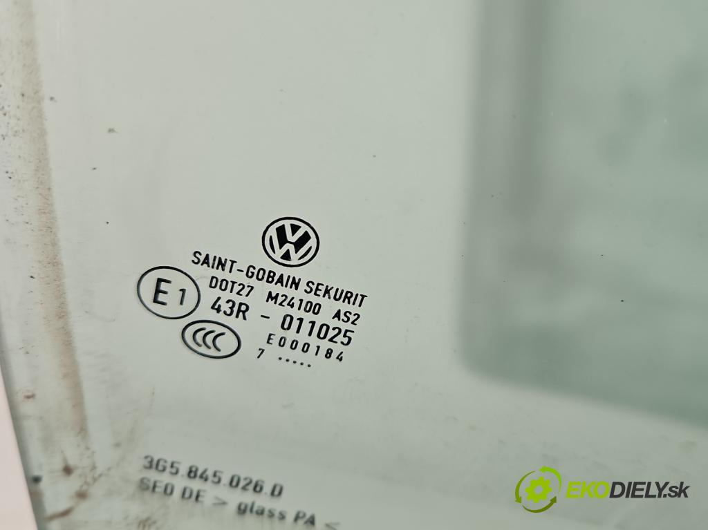 Vw Passat B8 2014 - 1.4 tsi 125 HP manual 92 kW 1395 cm3 4- sklo dvere zadné pravé 3G5845026D