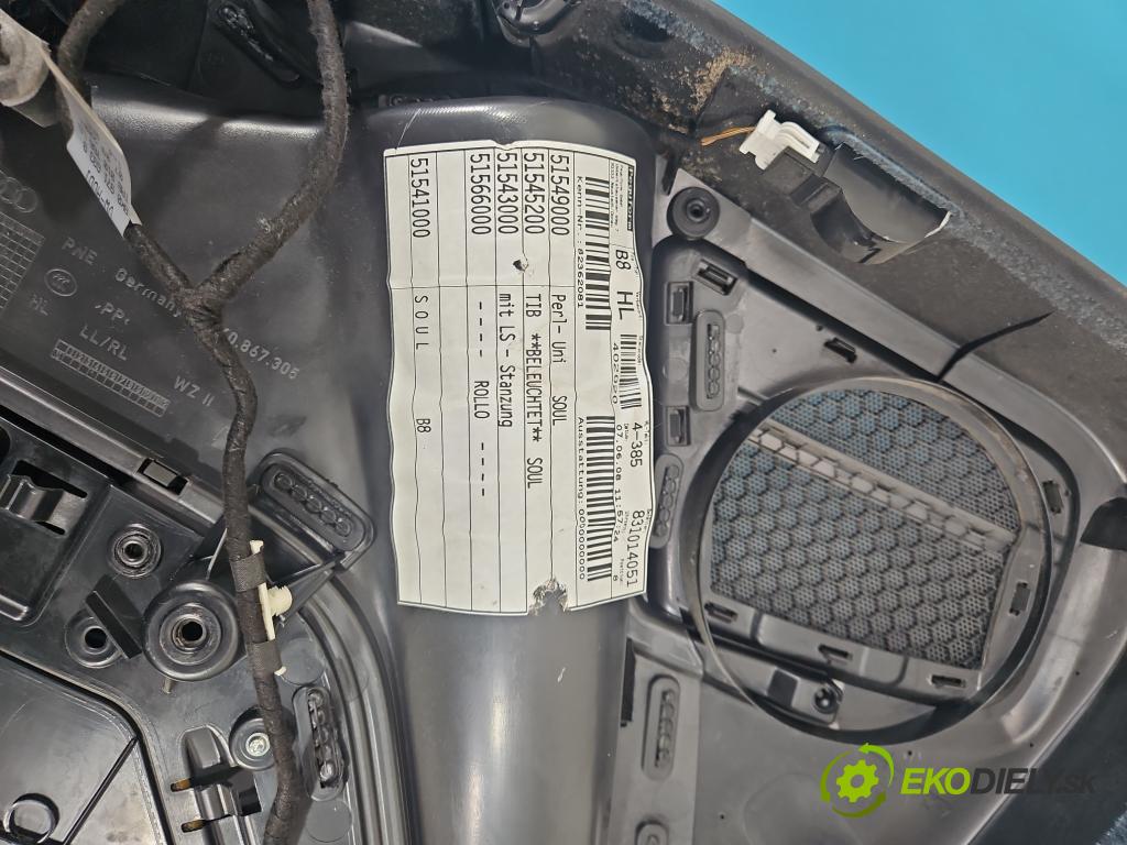 Audi A4 B8 2007-2015 2.0 TDI (CAGA) 143 HP manual 105 kW 1968 cm3 5- Čalounictví: dvere zadné ľavé