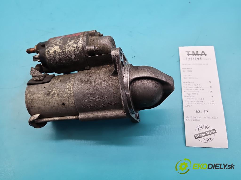 Opel Astra III 2004-2014 1.6 16V 116 hp manual 85 kW 1598 cm3 5- startér:  (Startér)