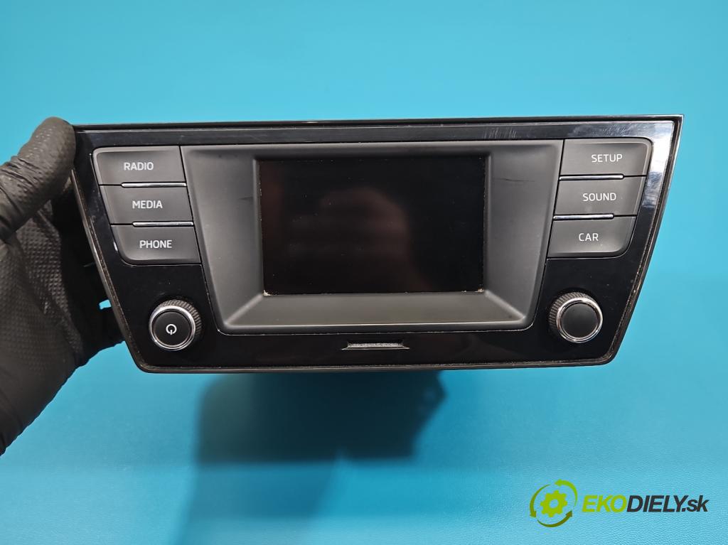 Skoda Fabia III 2014- 2021 1.4 TDI 105 HP manual 77 kW 1422 cm3 5- Radio originál 6V0035871