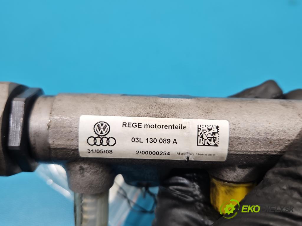 Audi A4 B8 2007-2015 2.0 TDI (CAGA) 143 HP manual 105 kW 1968 cm3 5- lišta vstrekovacia 03L130089A (Vstrekovacia lišta)