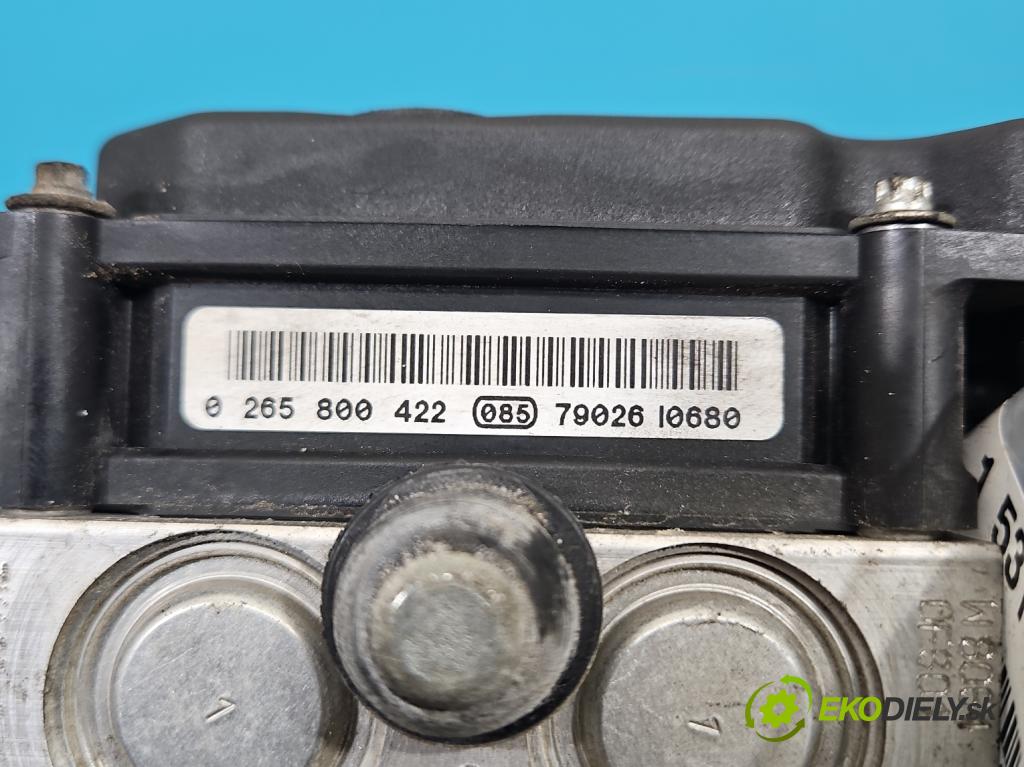 Opel Corsa D 2006-2014 1.0 12V 60 HP manual 44 kW 998 cm3 3- čerpadlo abs 0265800422 (Pumpa ABS)