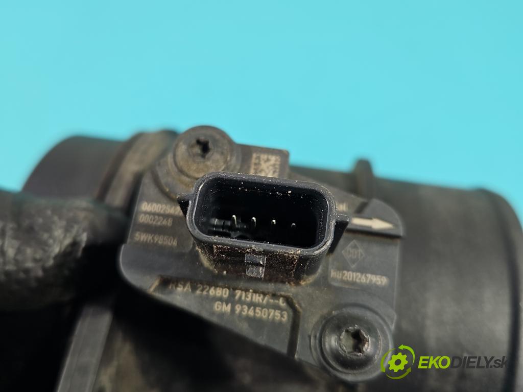 Renault Master III 2010-2024 2.3 DCI 163 HP manual 120 kW 2299 cm3 3- průtokoměr: 93450753 (Váha vzduchu)