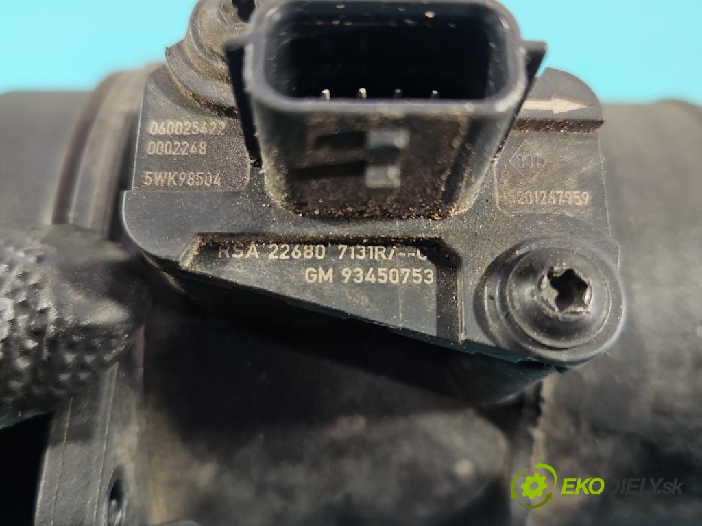 Renault Master III 2010-2024 2.3 DCI 163 HP manual 120 kW 2299 cm3 3- průtokoměr: 93450753 (Váha vzduchu)