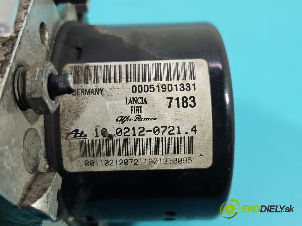 Alfa romeo Giulietta 1.4 T 170 HP manual 125 kW 1368 cm3 5- čerpadlo abs 100961-28083 (Pumpa ABS)