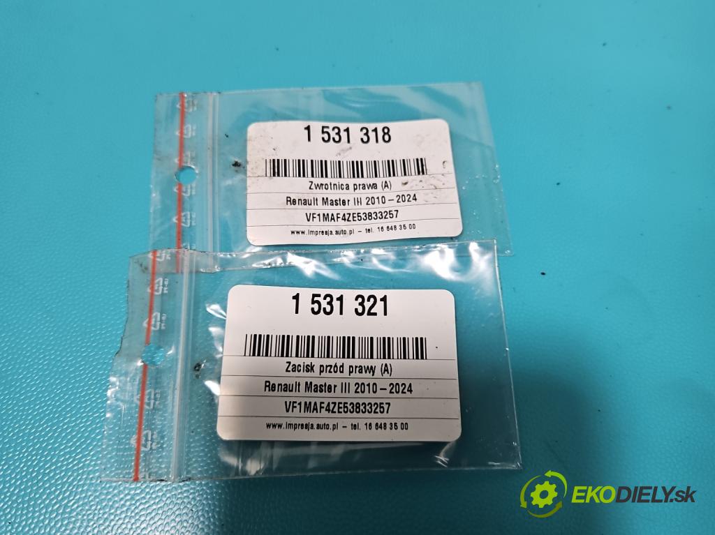 Renault Master III 2010-2024 2.3 DCI 163 hp manual 120 kW 2299 cm3 3- náboj pravé  (Náboj kola)