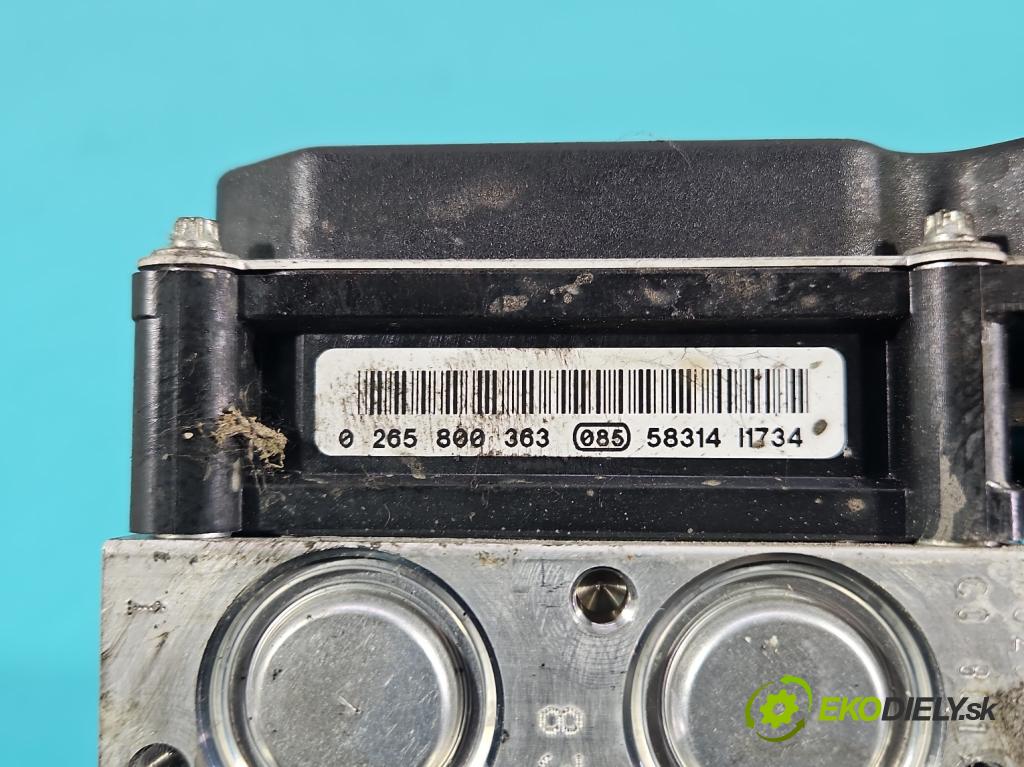 Skoda Fabia I 1999-2007 1.4 16v 75 HP manual 55 kW 1390 cm3 5- čerpadlo abs 0265800363 (Pumpa ABS)